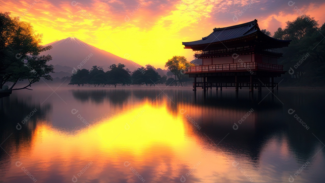 Imagem realista casa japonesa.