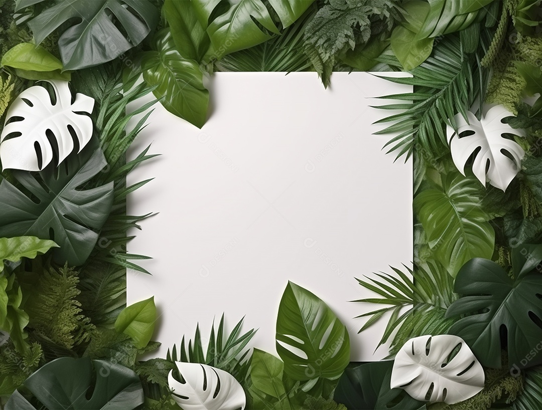 Papel em um fundo colorido com flores