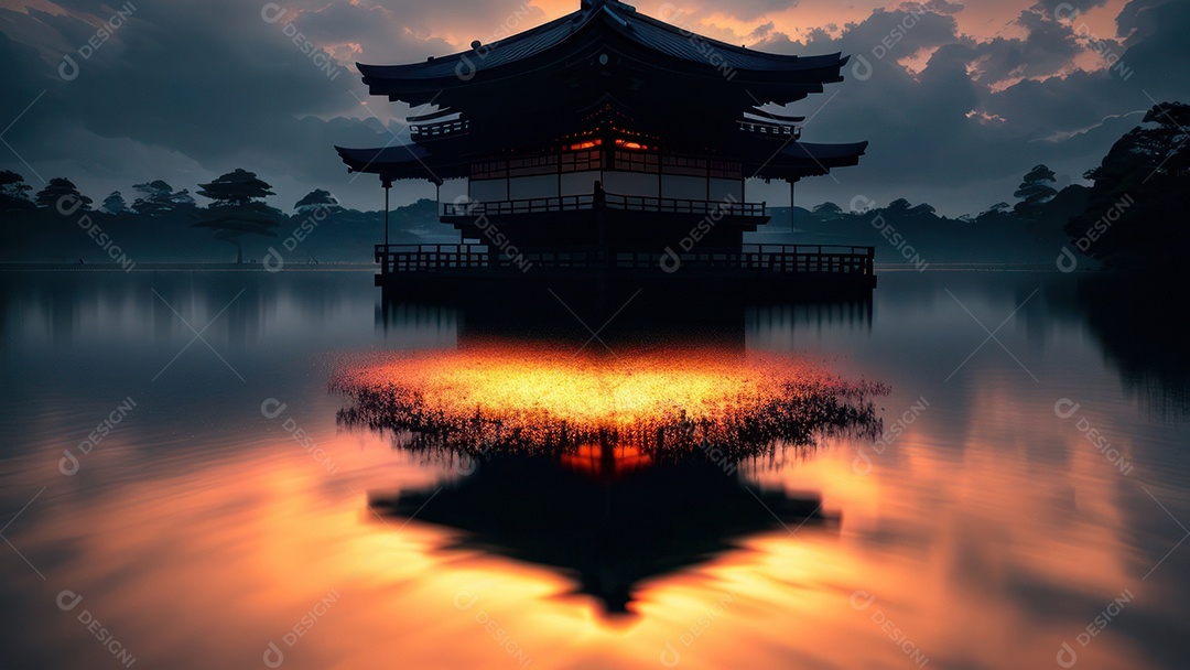 Imagem realista casa japonesa.