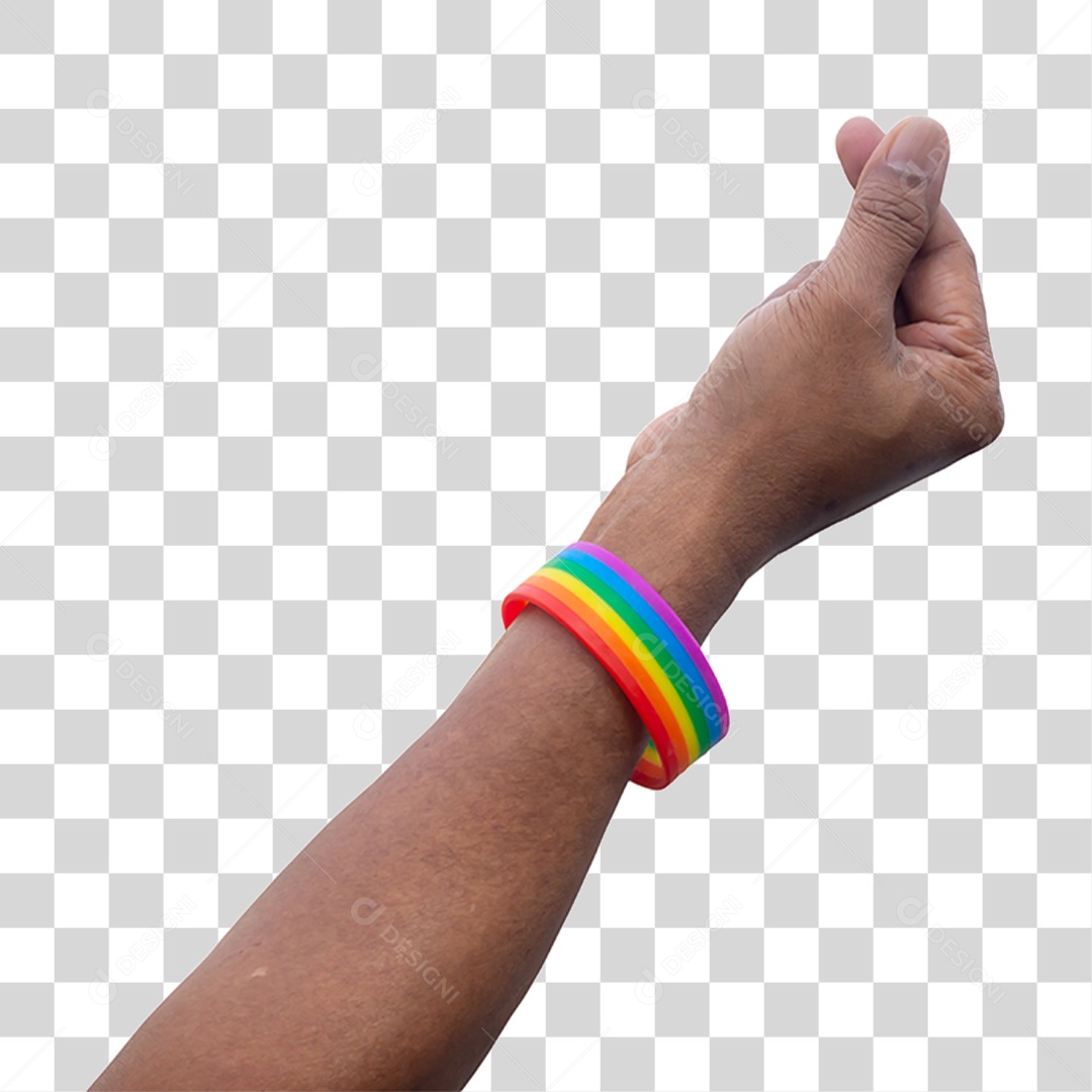 Braço com Pulseira Lgbt PNG Transparente