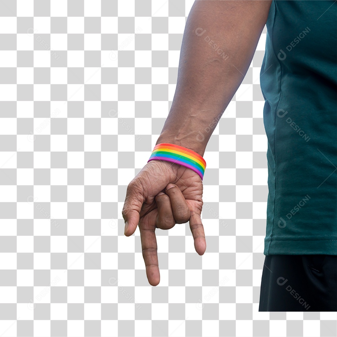 Braço com Pulseira Lgbt PNG Transparente