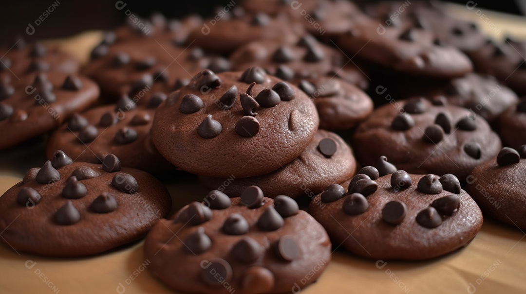 Gotas de chocolate Dia Mundial do Chocolate 07 de julho IA generativa.