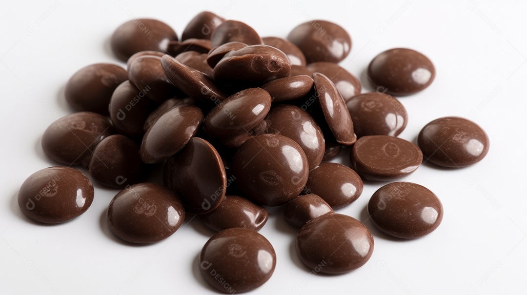 Gotas de chocolate Dia Mundial do Chocolate 07 de julho IA generativa.