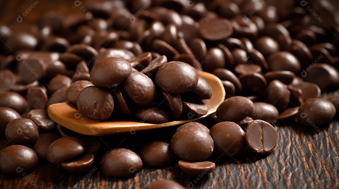 Gotas de chocolate Dia Mundial do Chocolate 07 de julho IA generativa.