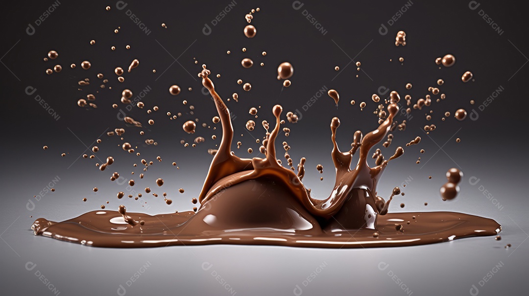 Pasta de água com chocolate Dia Mundial do Chocolate 07 de julho IA generativa.