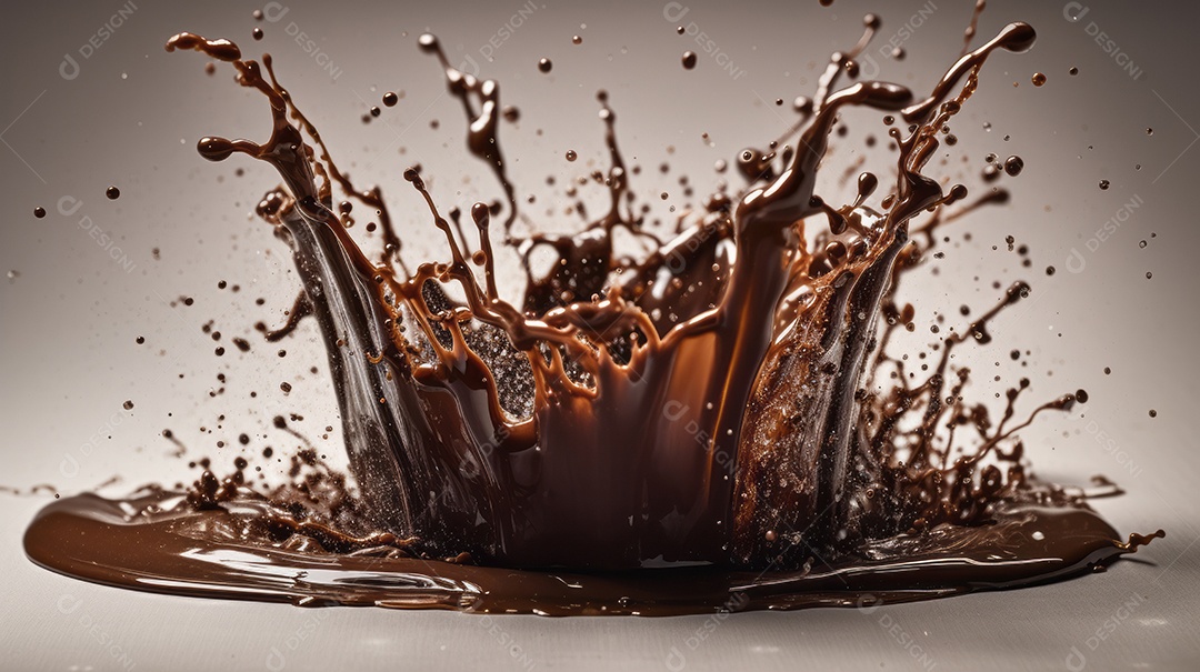 Pasta de água com chocolate Dia Mundial do Chocolate 07 de julho IA generativa.