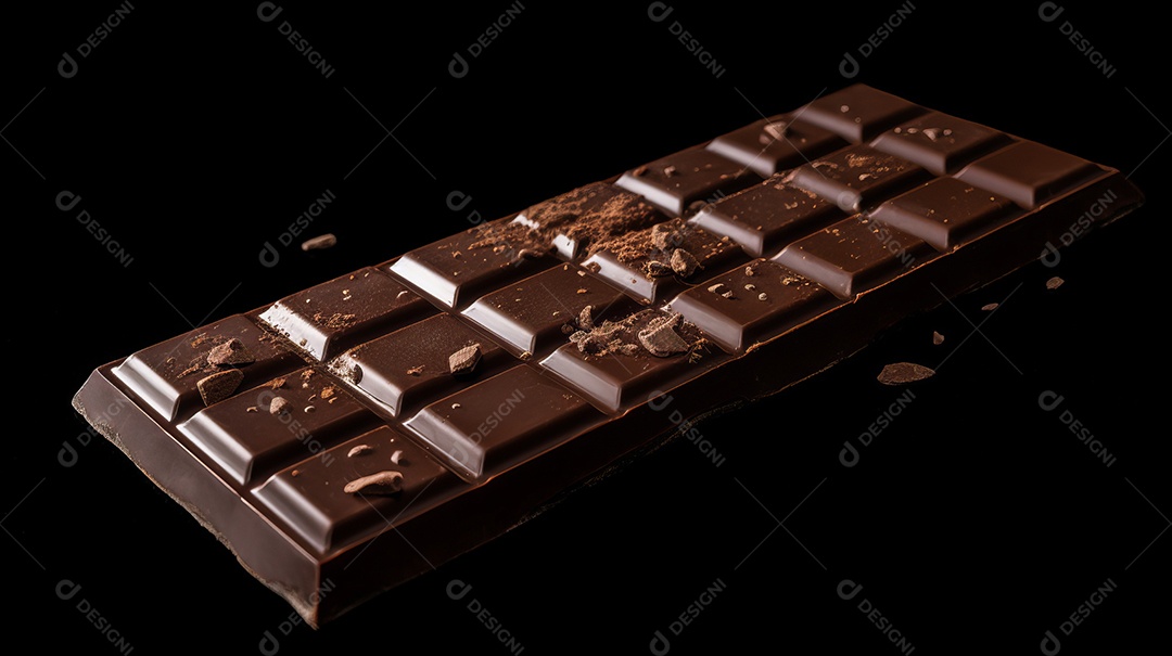 Barra de chocolate do Dia Mundial do Chocolate 07 de julho IA generativa.