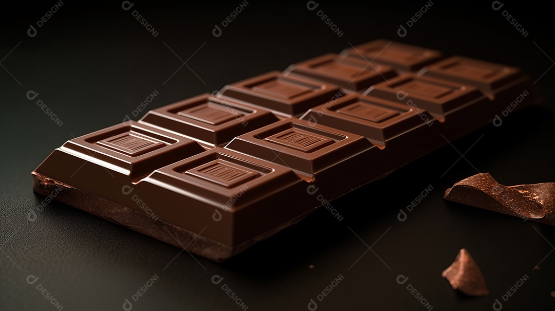 Barra de chocolate do Dia Mundial do Chocolate 07 de julho IA generativa.