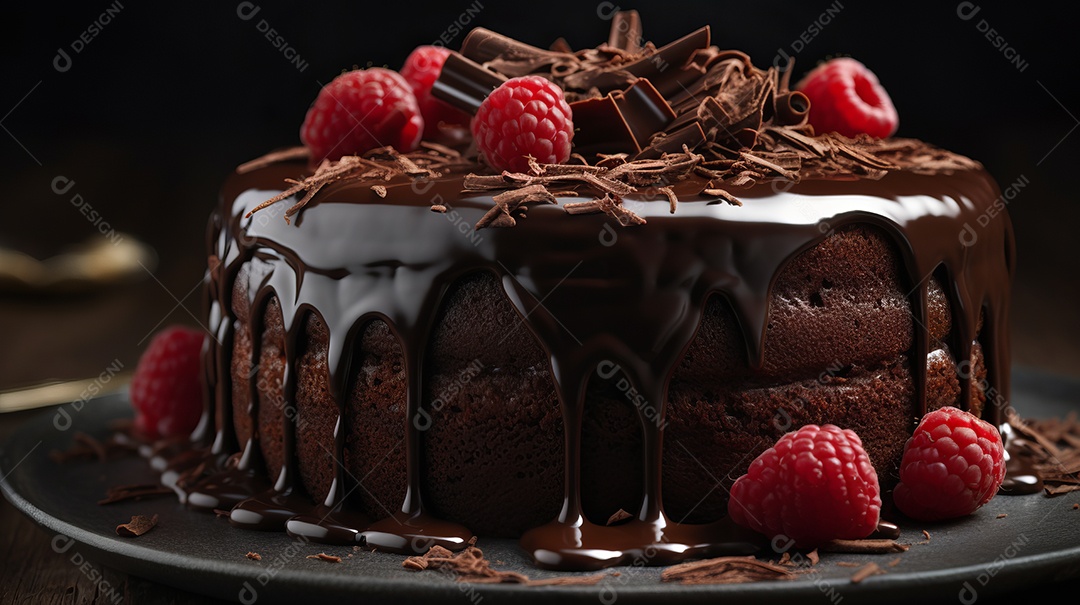 Dia Mundial do Chocolate Bolo de Chocolate 07 de julho IA generativa.