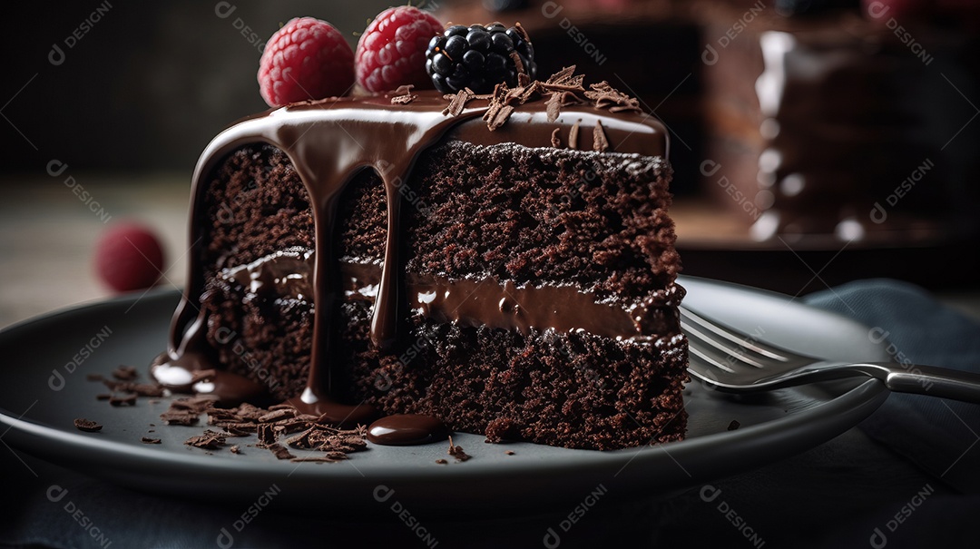 Dia Mundial do Chocolate Bolo de Chocolate 07 de julho IA generativa.