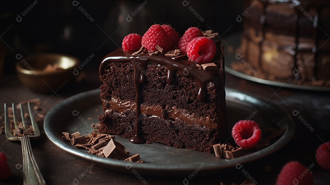 Dia Mundial do Chocolate Bolo de Chocolate 07 de julho IA generativa.