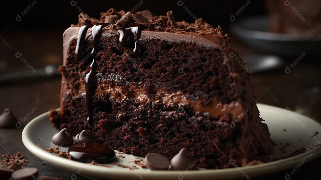 Dia Mundial do Chocolate Bolo de Chocolate 07 de julho IA generativa.