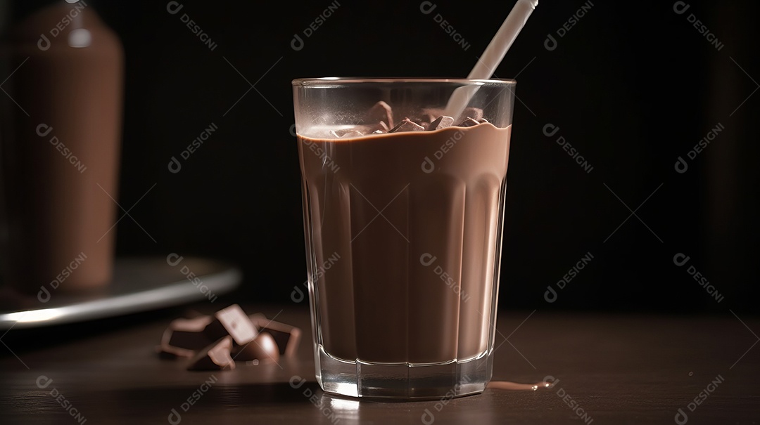 Dia Mundial do Chocolate 07 de julho leite com chocolate Generative AI.