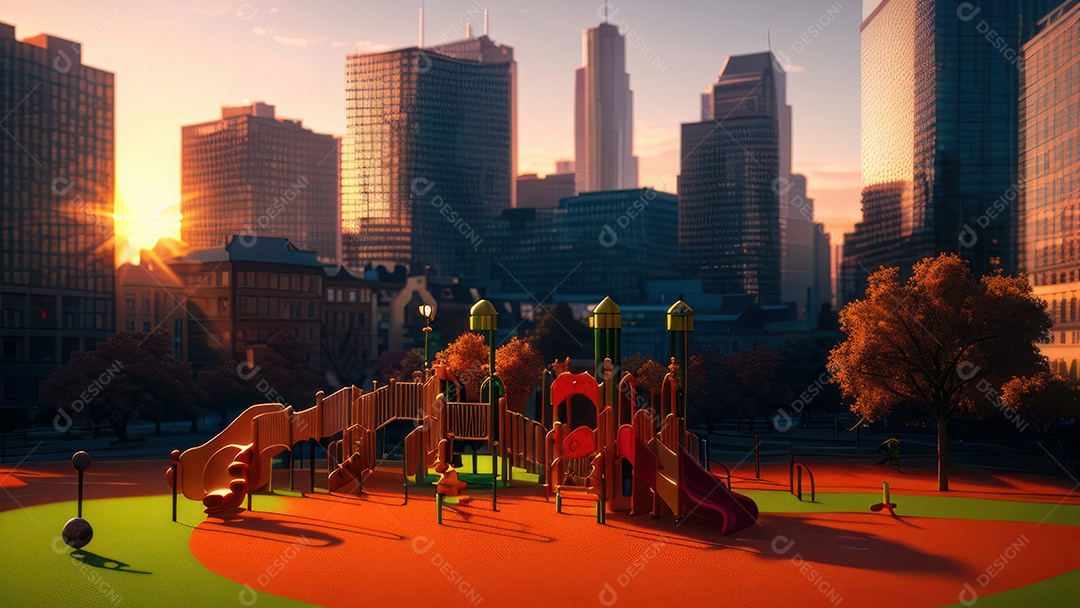 Imagem realista de parquinho.