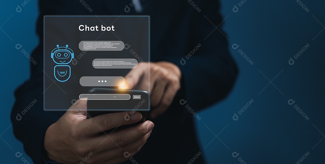 ChatGPT Bate-papo com IA ou Inteligência Artificial. Chatbot digital, aplicativo robô, geração OpenAI.