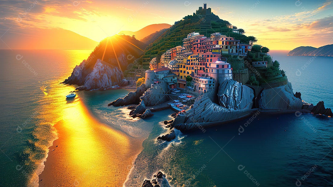 Imagem realista Cinque Terre Itália