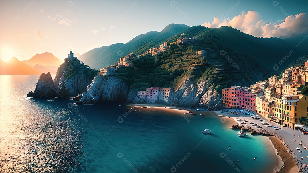 Imagem realista Cinque Terre Itália