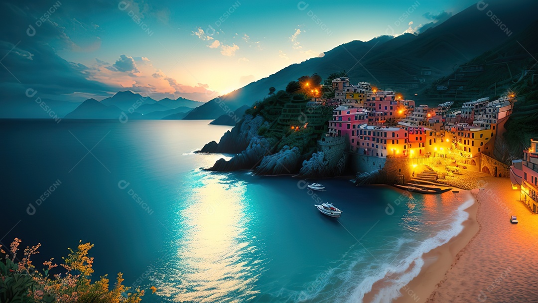 Imagem realista Cinque Terre Itália