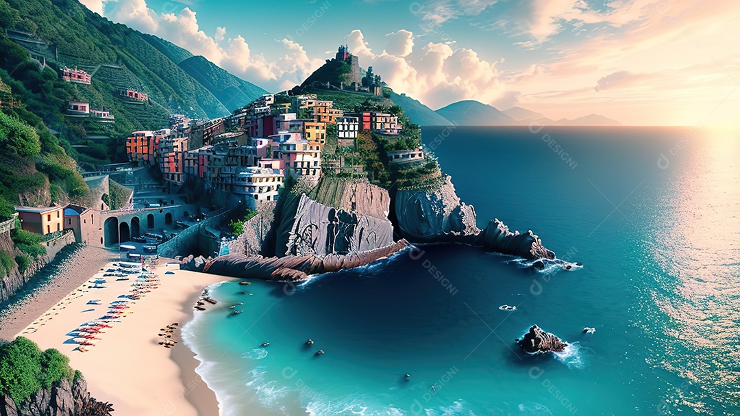 Imagem realista Cinque Terre Itália