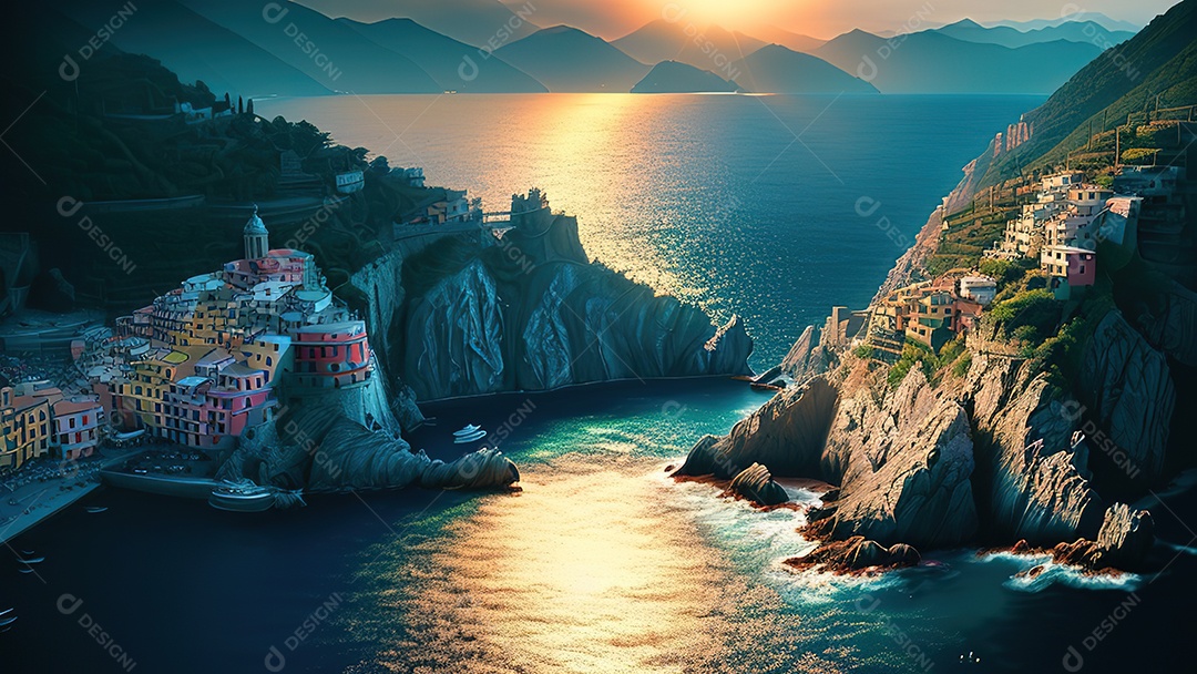 Imagem realista Cinque Terre Itália