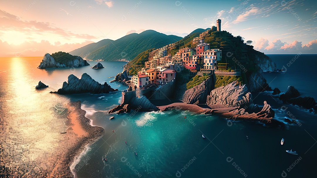 Imagem realista Cinque Terre Itália