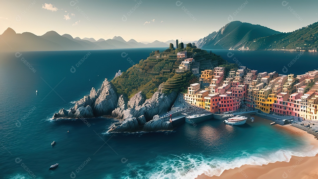 Imagem realista Cinque Terre Itália