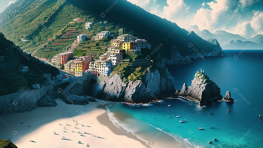 Imagem realista Cinque Terre Itália