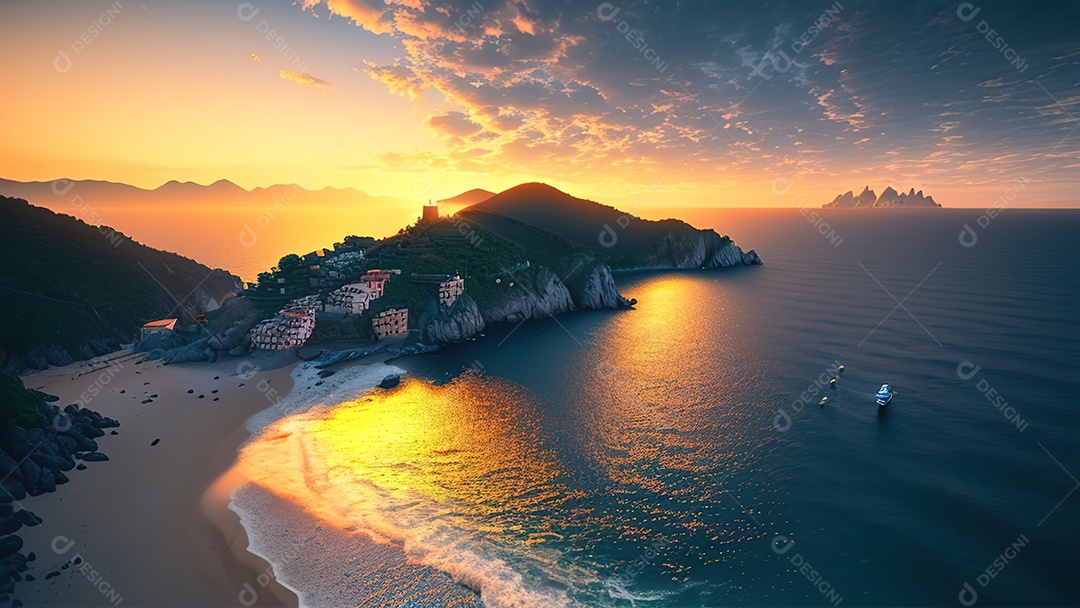 Imagem realista Cinque Terre Itália