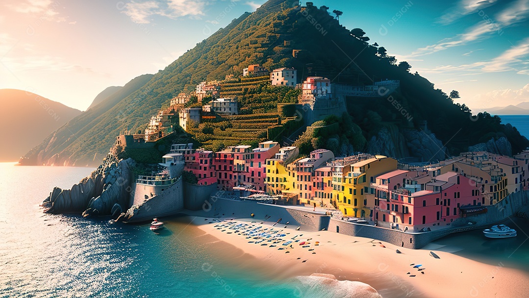 Imagem realista Cinque Terre Itália