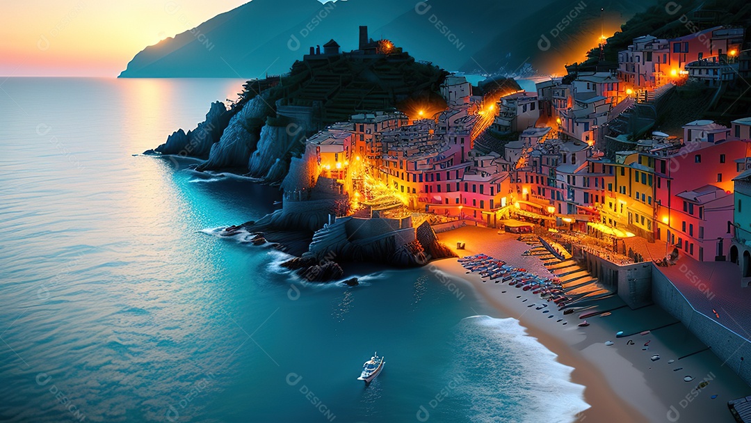Imagem realista Cinque Terre Itália