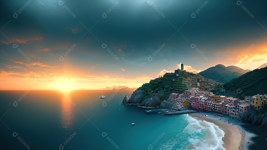 Imagem realista Cinque Terre Itália