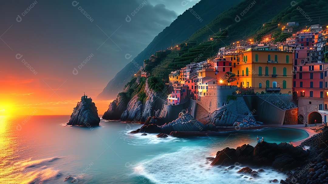 Imagem realista Cinque Terre Itália