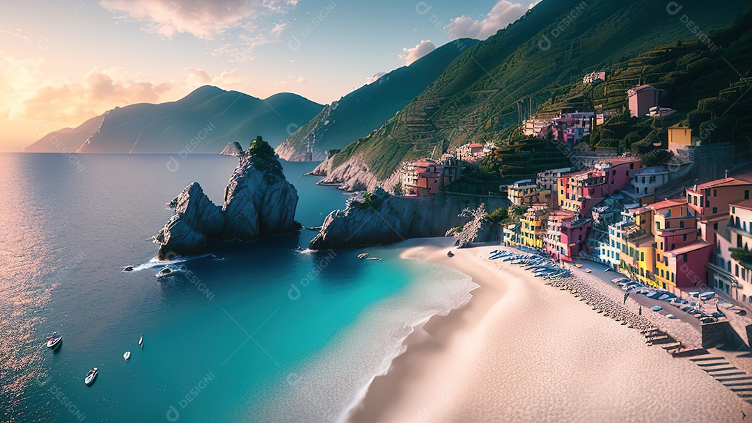 Imagem realista Cinque Terre Itália