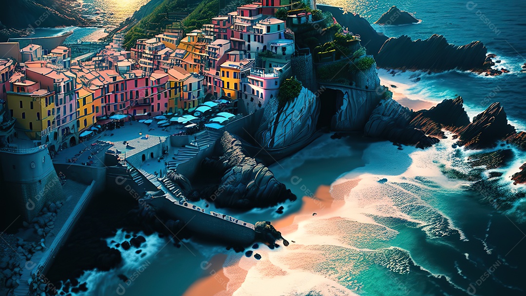 Imagem realista Cinque Terre Itália