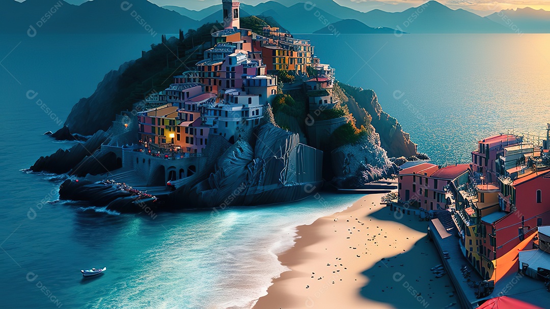 Imagem realista Cinque Terre Itália