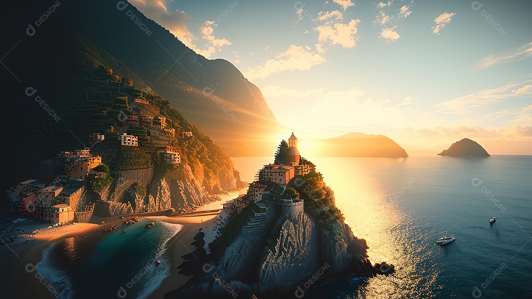 Imagem realista Cinque Terre Itália