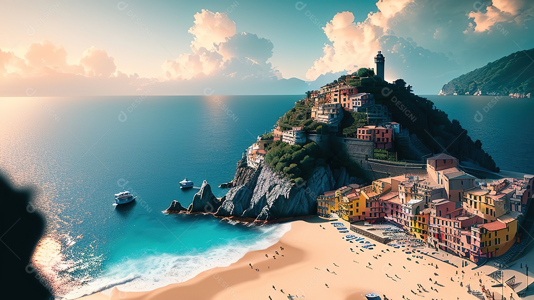 Imagem realista Cinque Terre Itália