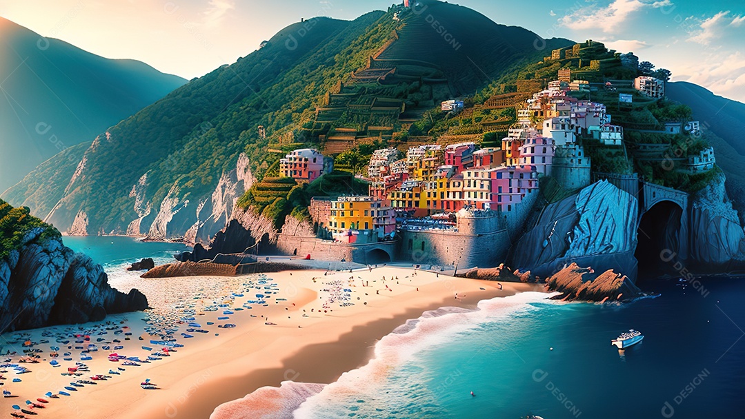 Imagem realista Cinque Terre Itália
