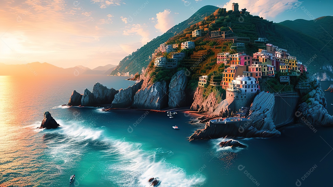 Imagem realista Cinque Terre Itália
