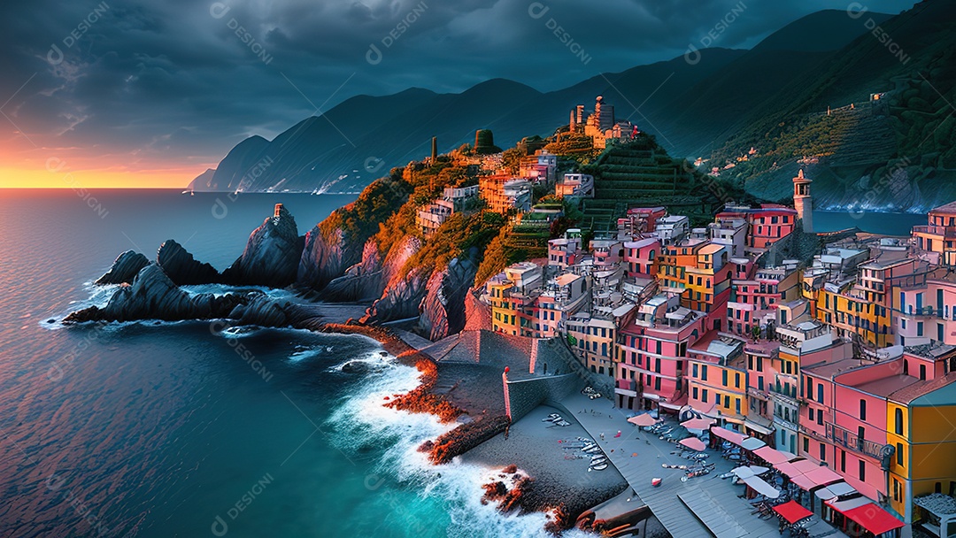 Imagem realista Cinque Terre Itália