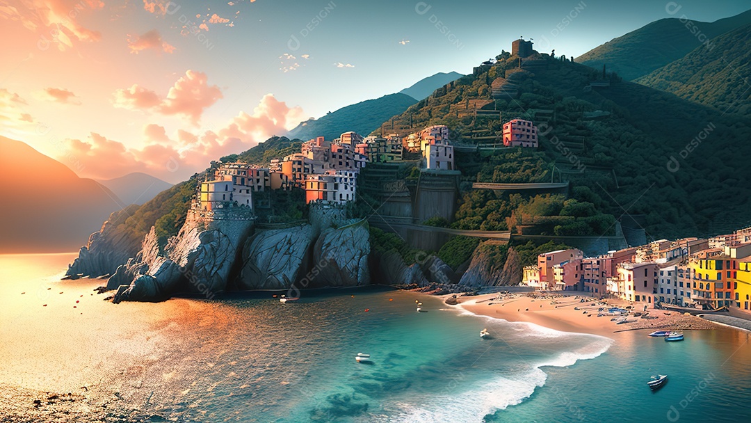 Imagem realista Cinque Terre Itália