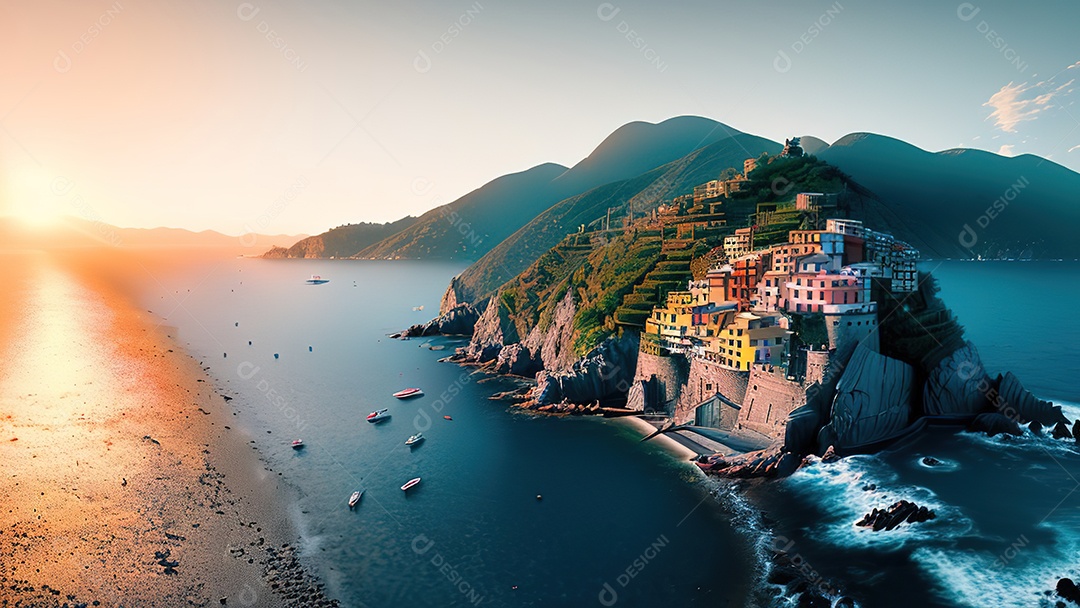 Imagem realista Cinque Terre Itália