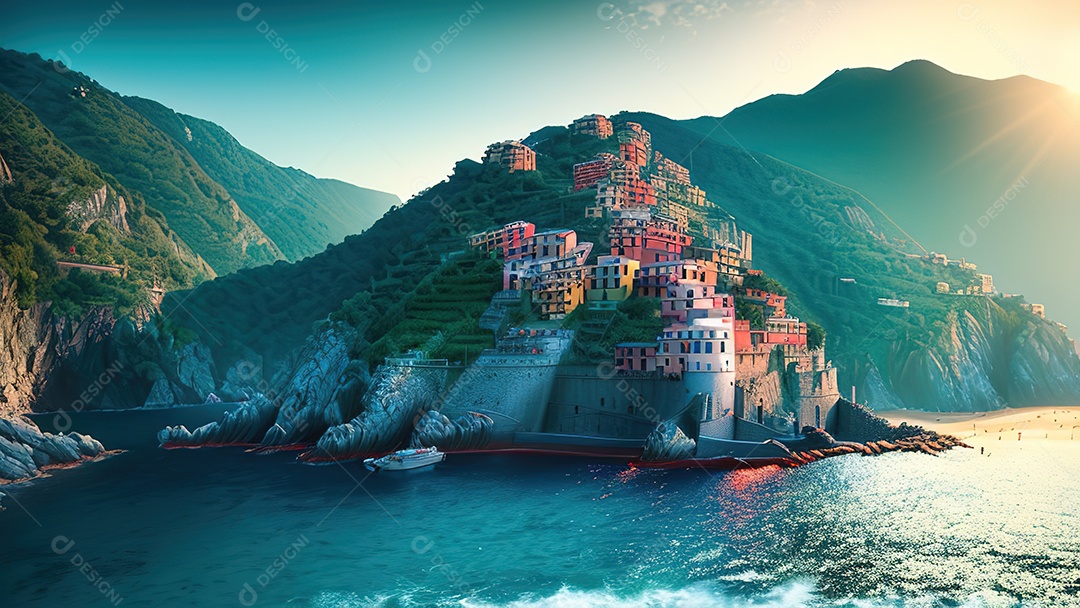 Imagem realista Cinque Terre Itália