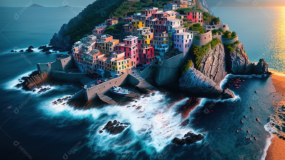 Imagem realista Cinque Terre Itália