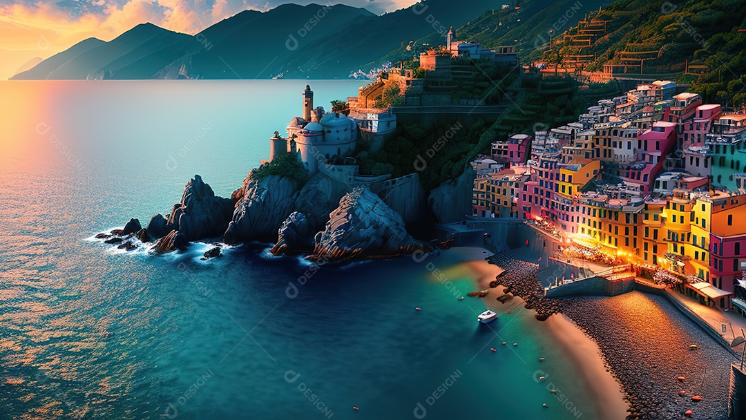 Imagem realista Cinque Terre Itália