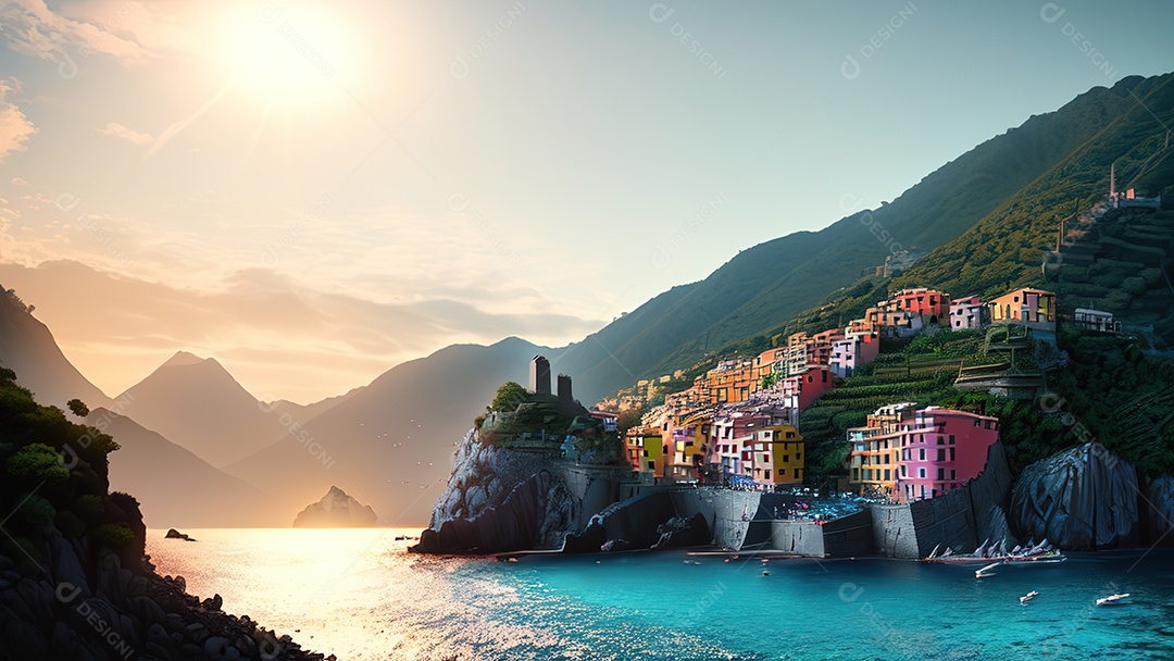 Imagem realista Cinque Terre Itália