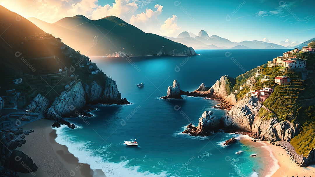 Imagem realista Cinque Terre Itália