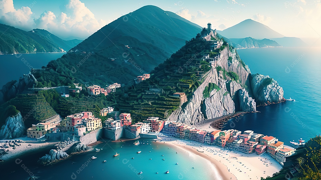Imagem realista Cinque Terre Itália