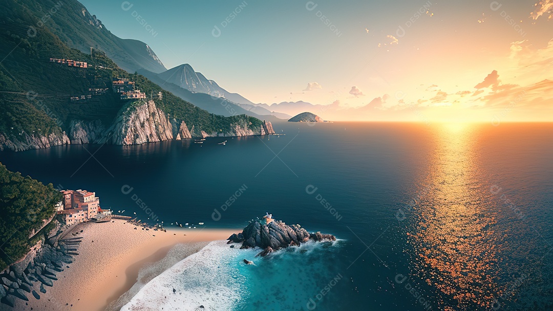 Imagem realista Cinque Terre Itália