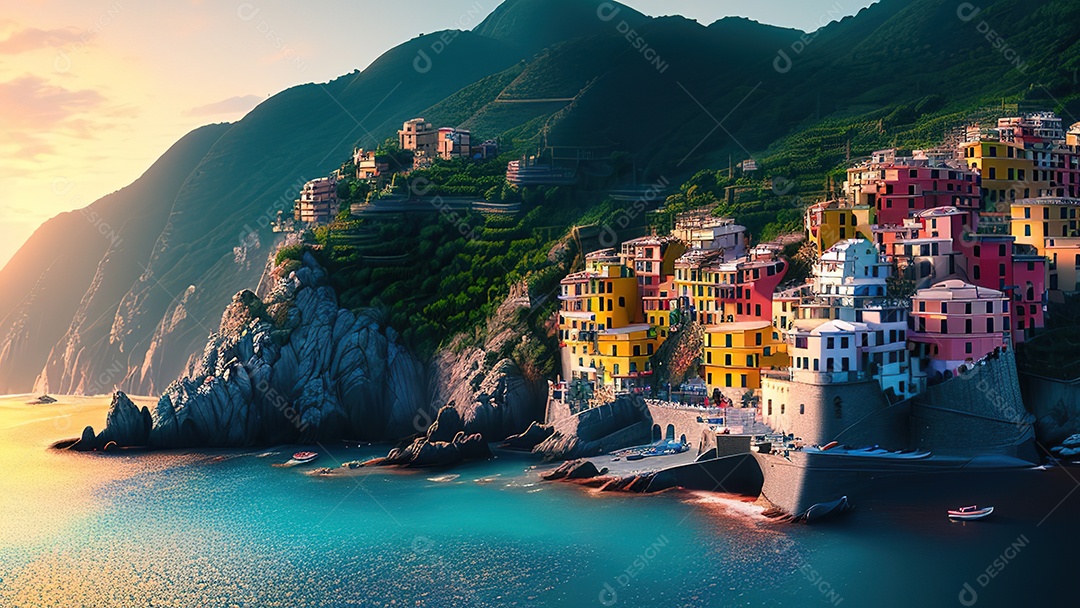 Imagem realista Cinque Terre Itália